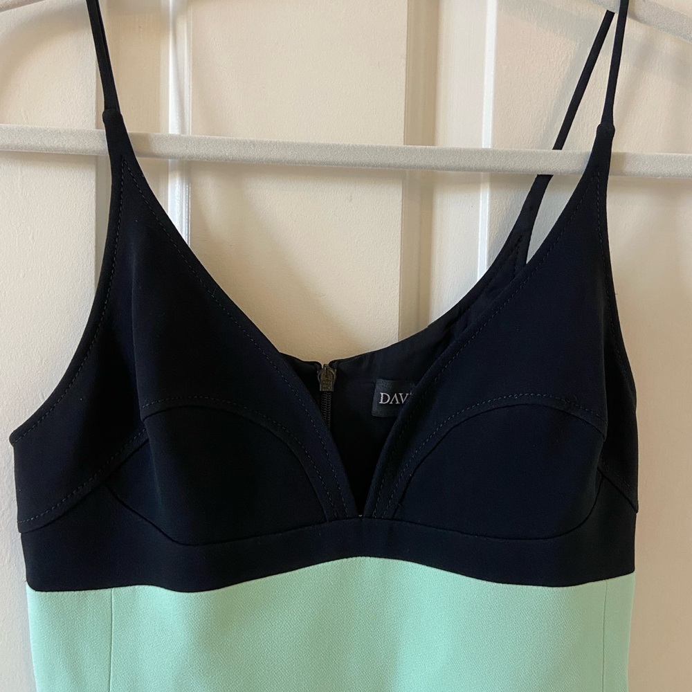 David Koma Mini Dress Color Block Black And Green Size US 2 UK 6 - Picture 5 of 7